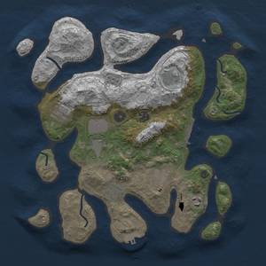 Thumbnail Rust Map: Procedural Map, Size: 3500, Seed: 8538, 16 Monuments