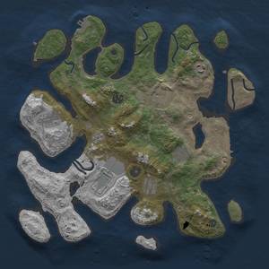 Thumbnail Rust Map: Procedural Map, Size: 3600, Seed: 39046, 16 Monuments