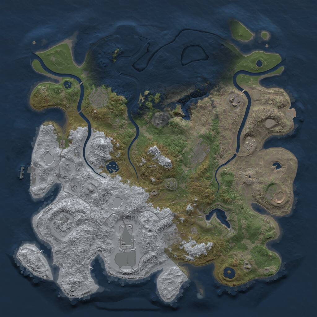Rust Map: Procedural Map, Size: 4000, Seed: 756592, 15 Monuments