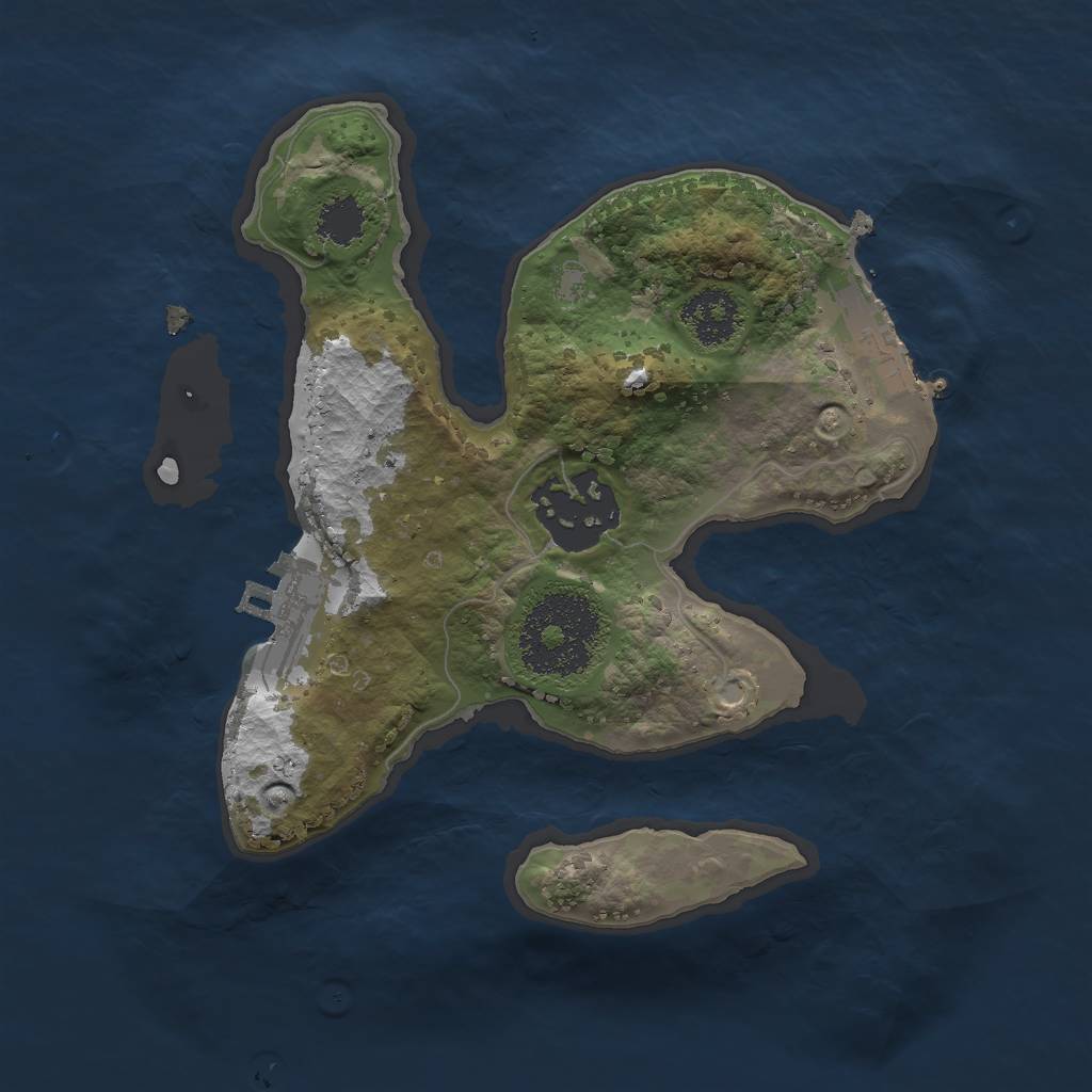 Rust Map: Procedural Map, Size: 2000, Seed: 160029066, 8 Monuments