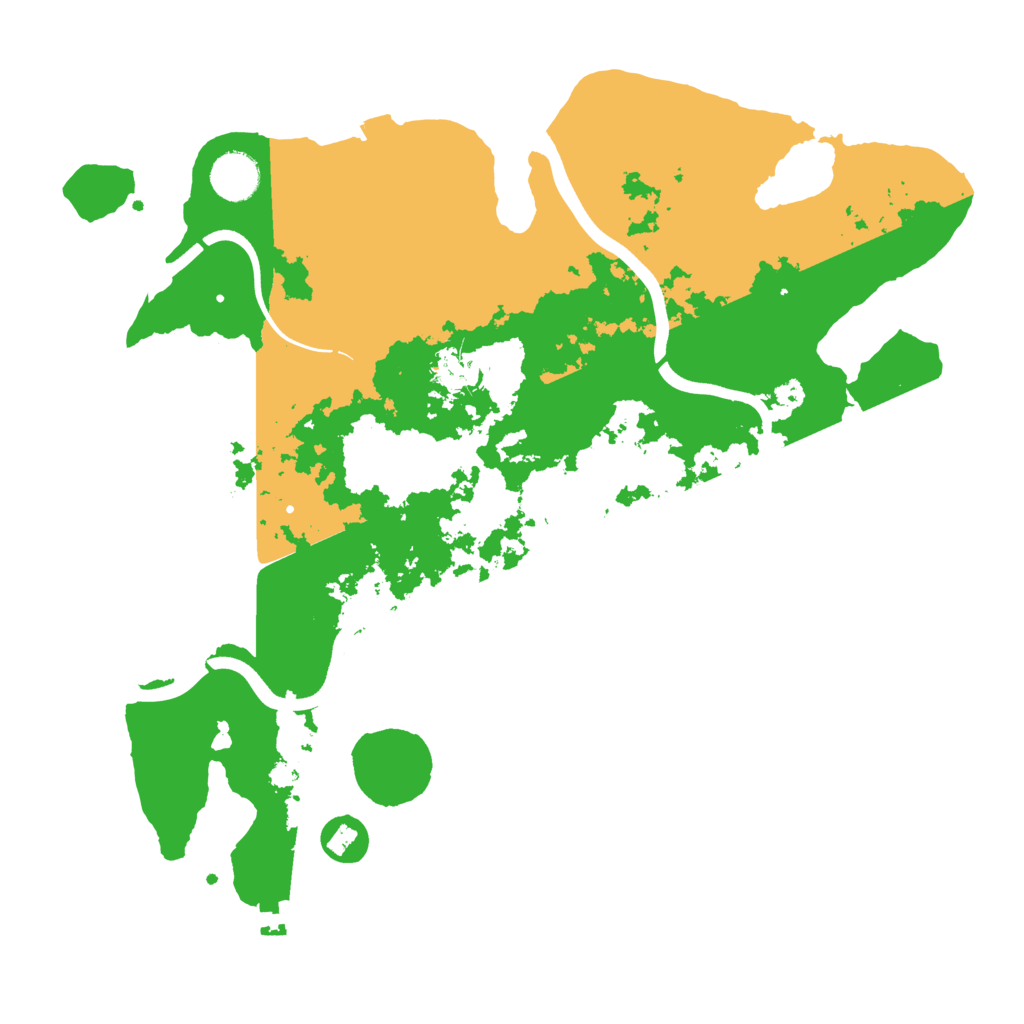 Biome Rust Map: Procedural Map, Size: 3700, Seed: 100294882