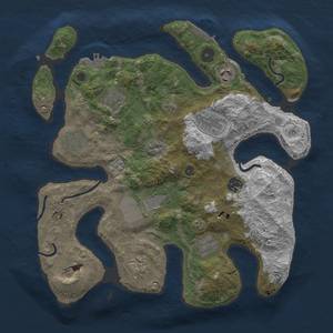 Thumbnail Rust Map: Procedural Map, Size: 3500, Seed: 544183757, 18 Monuments