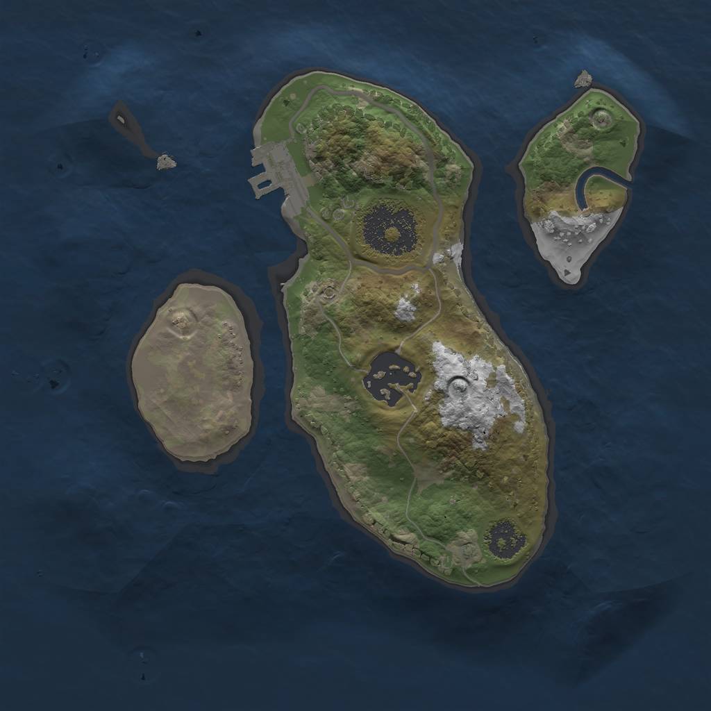 Rust Map: Procedural Map, Size: 2000, Seed: 1456433967, 7 Monuments