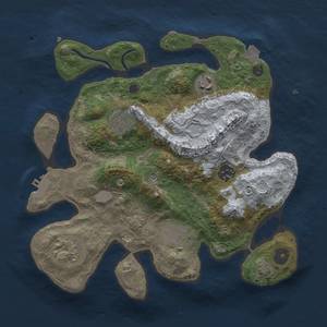 Thumbnail Rust Map: Procedural Map, Size: 3000, Seed: 1203863285, 11 Monuments