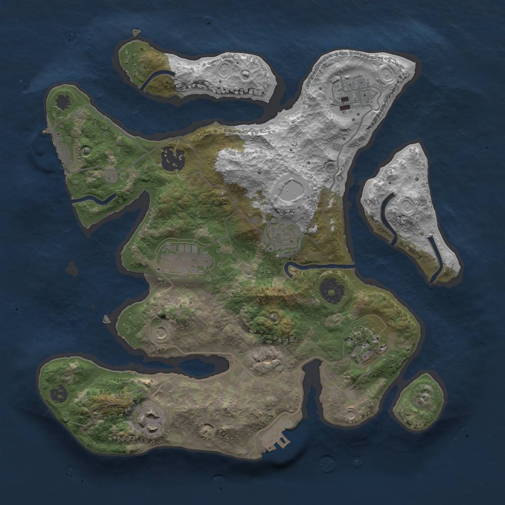 Rust Map: Procedural Map, Size: 3000, Seed: 19740916, 14 Monuments