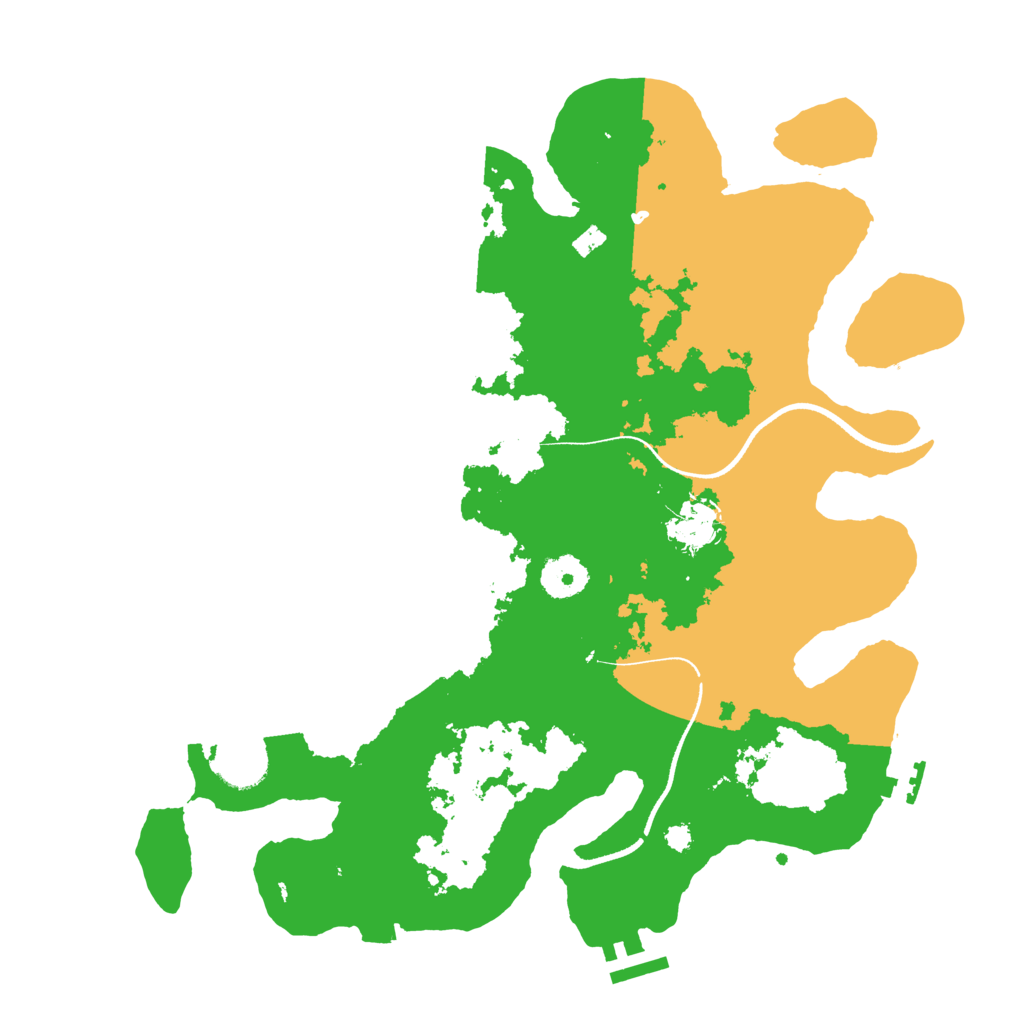 Biome Rust Map: Procedural Map, Size: 3500, Seed: 2040899185