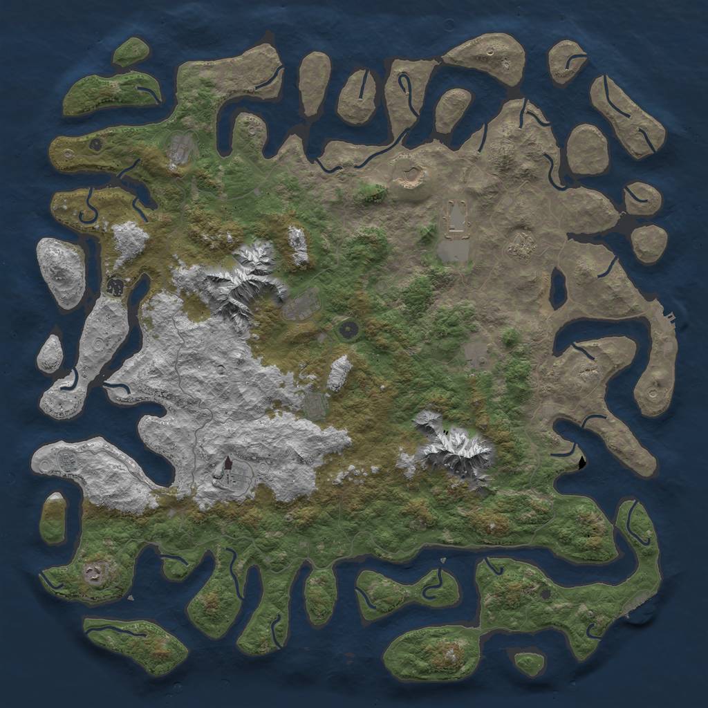 Rust Map: Procedural Map, Size: 6000, Seed: 751770063, 19 Monuments