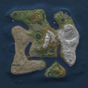 Thumbnail Rust Map: Procedural Map, Size: 2500, Seed: 989554, 11 Monuments