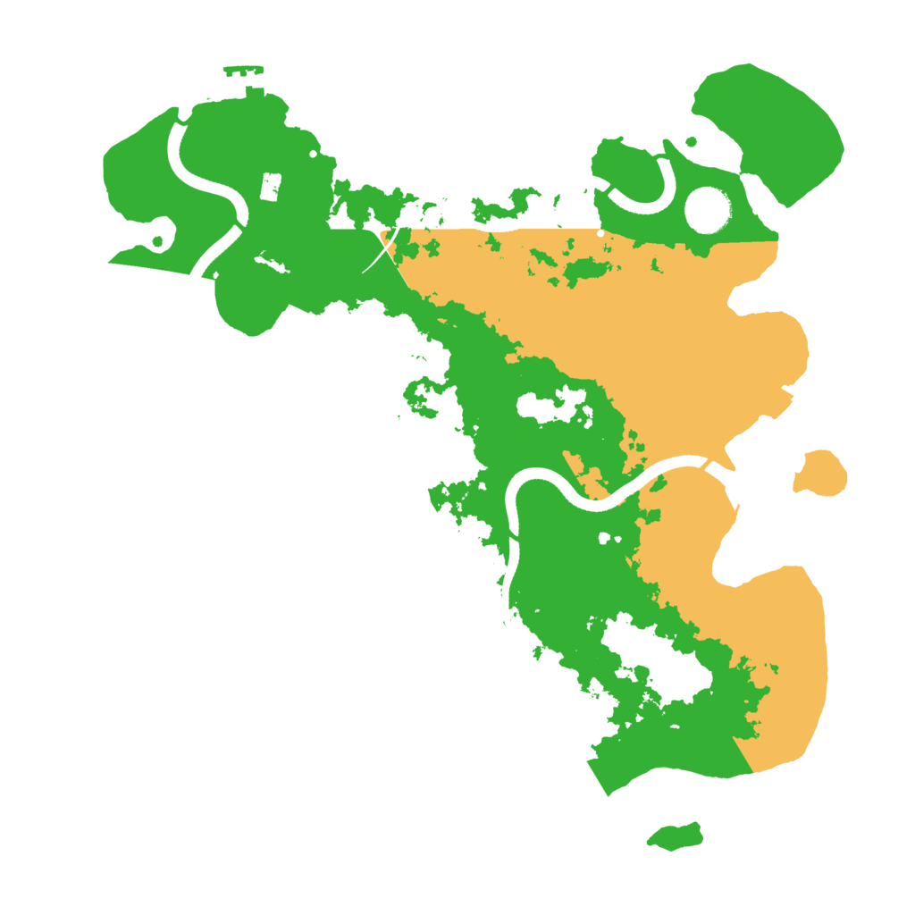 Biome Rust Map: Procedural Map, Size: 3500, Seed: 999500592