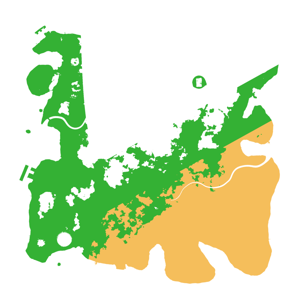 Biome Rust Map: Procedural Map, Size: 3700, Seed: 570509118