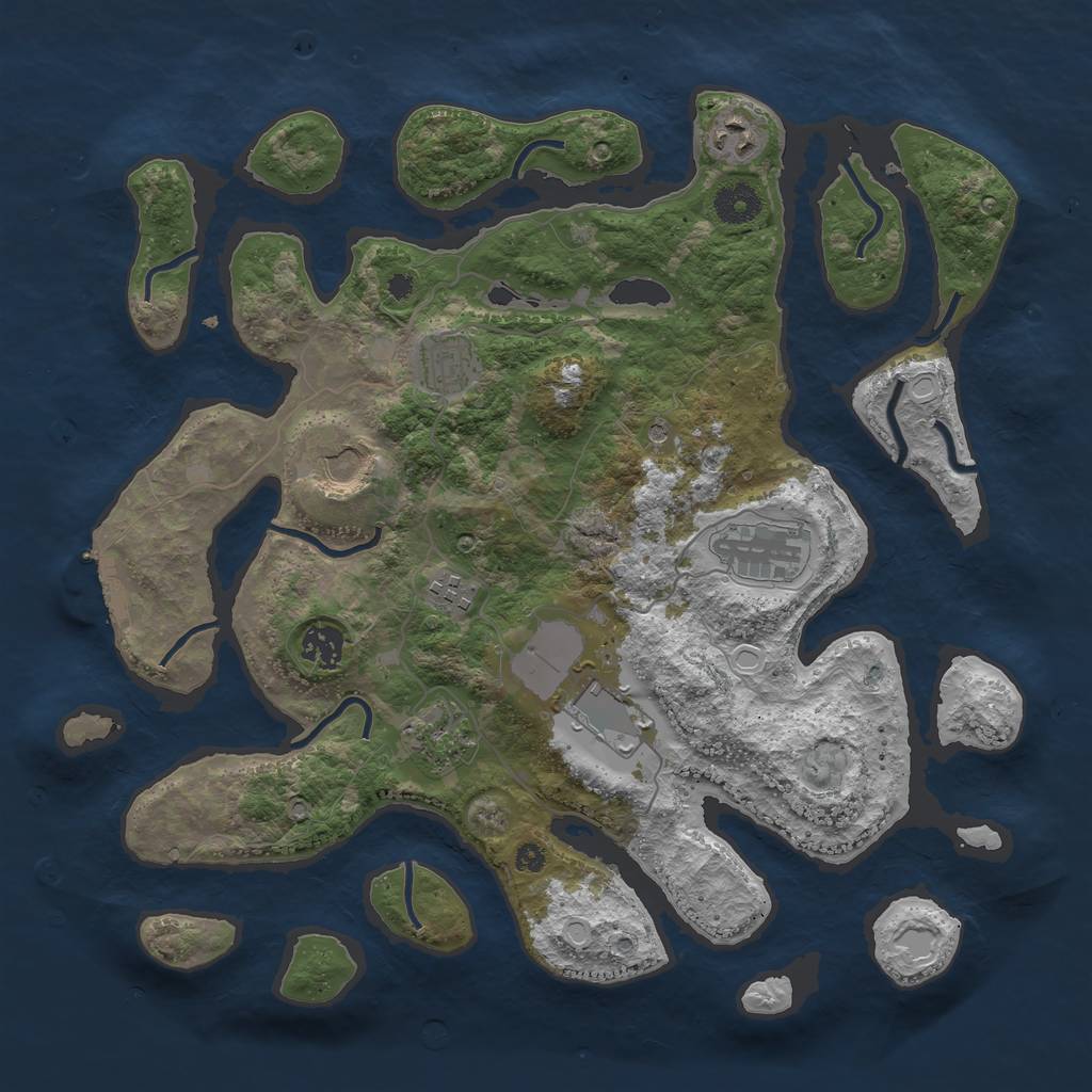 Rust Map: Procedural Map, Size: 3750, Seed: 1652821435, 15 Monuments