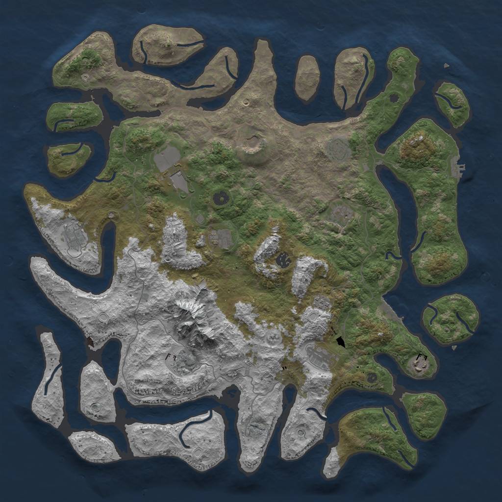 Rust Map: Procedural Map, Size: 5000, Seed: 9946577, 19 Monuments