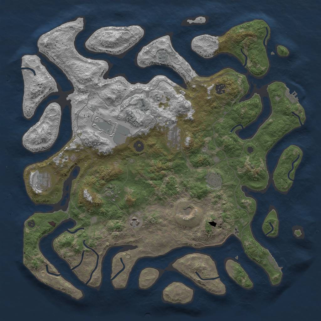 Rust Map: Procedural Map, Size: 4527, Seed: 866429099, 17 Monuments