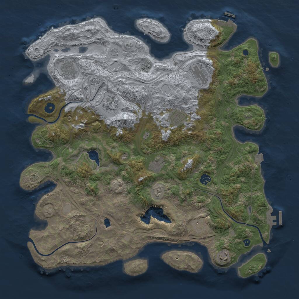 Rust Map: Procedural Map, Size: 4250, Seed: 52848, 15 Monuments