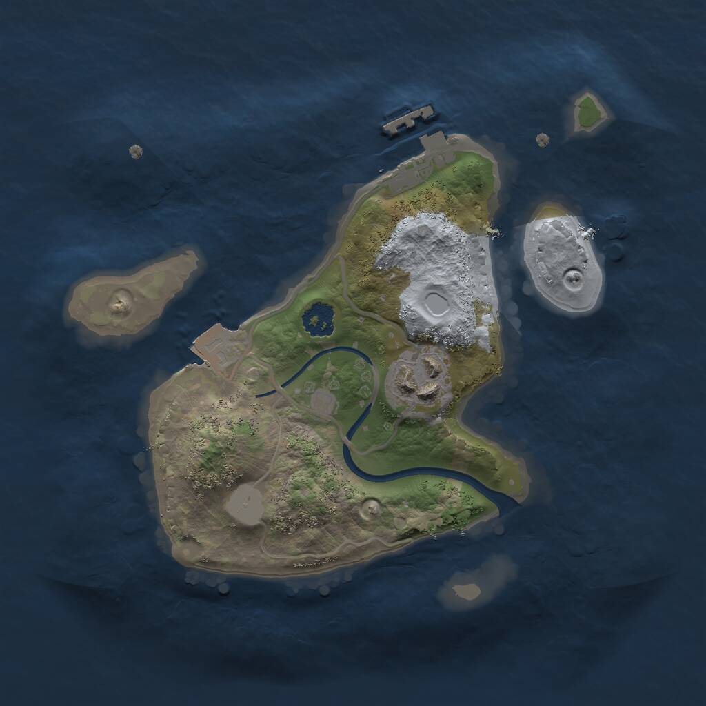 Rust Map: Procedural Map, Size: 2100, Seed: 1337, 3 Monuments