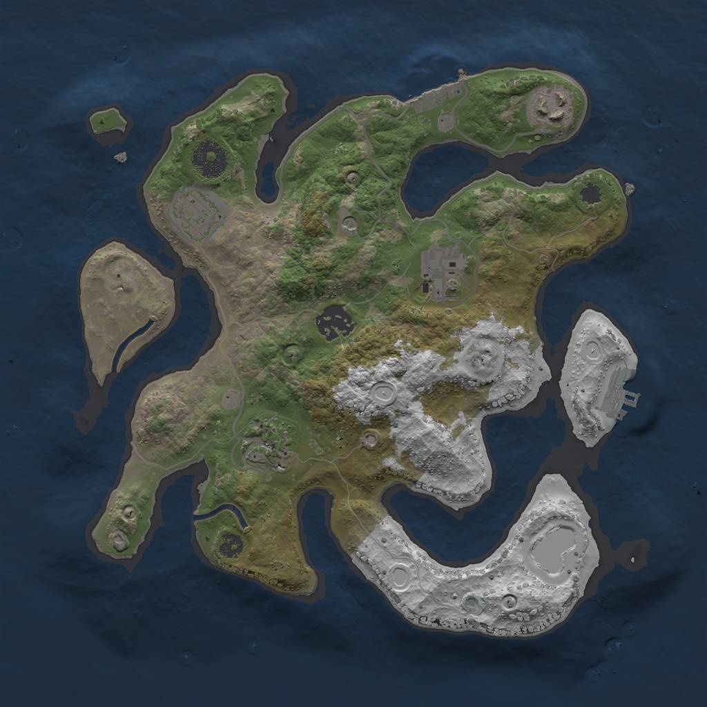 Rust Map: Procedural Map, Size: 3000, Seed: 1478, 13 Monuments