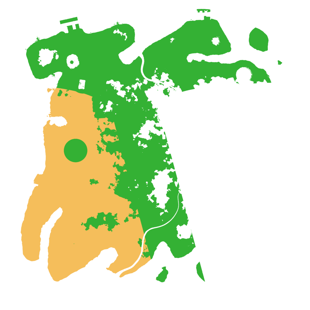 Biome Rust Map: Procedural Map, Size: 3500, Seed: 166095004