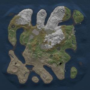 Thumbnail Rust Map: Procedural Map, Size: 3500, Seed: 862768638, 17 Monuments