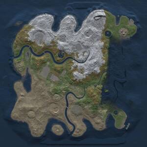 Thumbnail Rust Map: Procedural Map, Size: 3500, Seed: 862768638, 15 Monuments