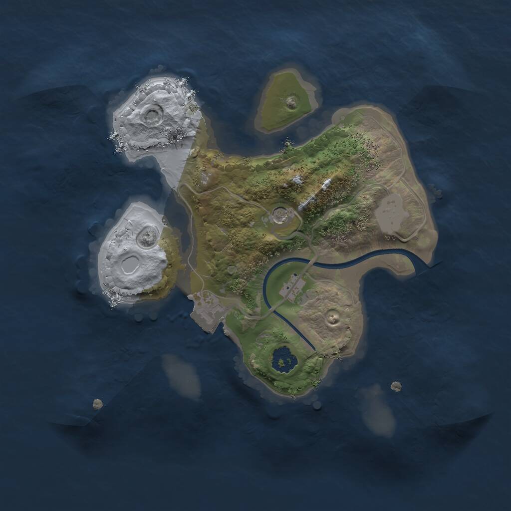 Rust Map: Procedural Map, Size: 2000, Seed: 1732107278, 2 Monuments