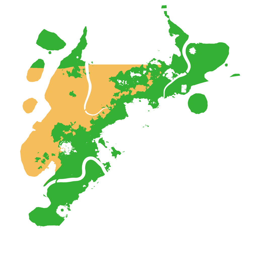 Biome Rust Map: Procedural Map, Size: 3500, Seed: 999666