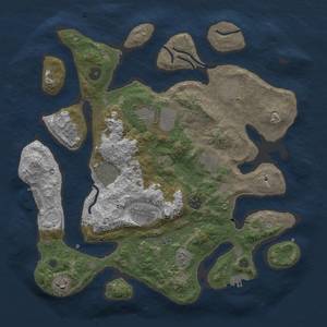 Thumbnail Rust Map: Procedural Map, Size: 3800, Seed: 19686, 16 Monuments