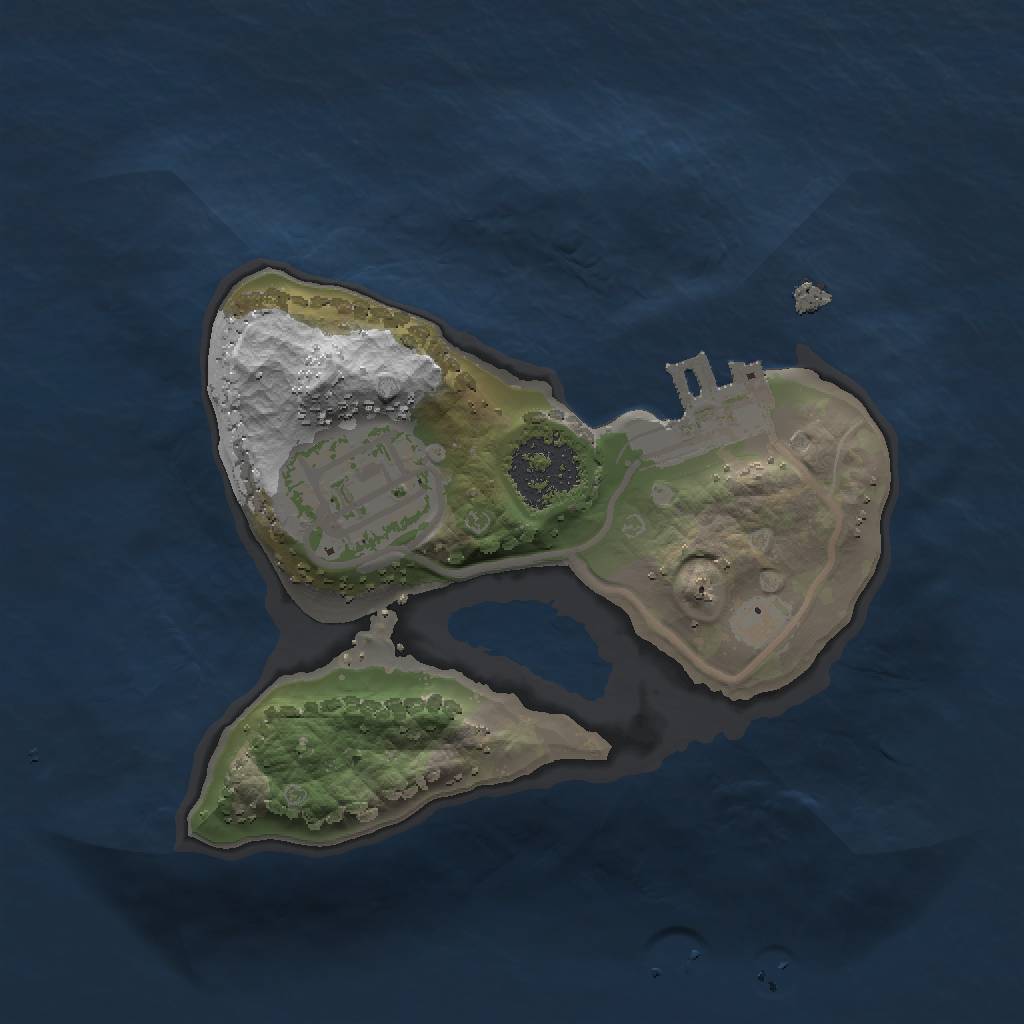 Rust Map: Procedural Map, Size: 1500, Seed: 8008135, 6 Monuments