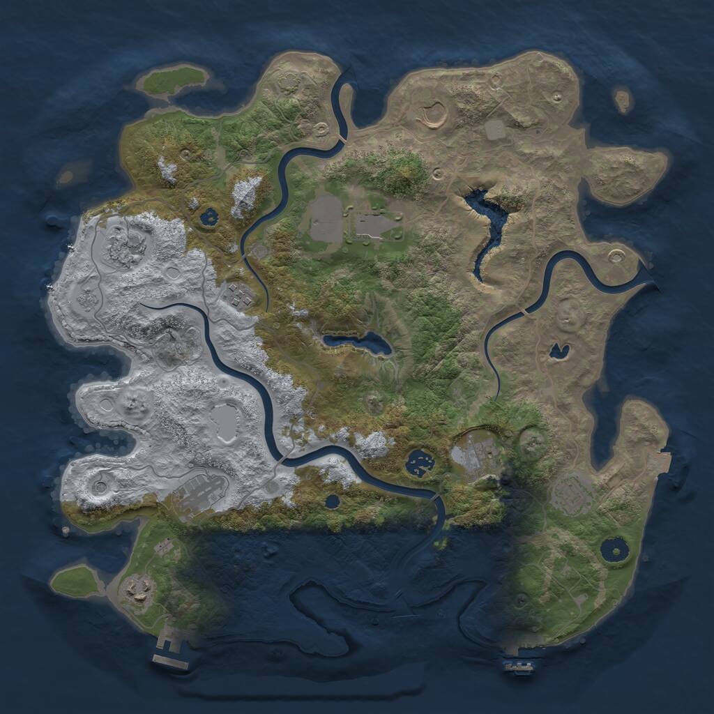 Rust Map: Procedural Map, Size: 4000, Seed: 1472224802, 15 Monuments
