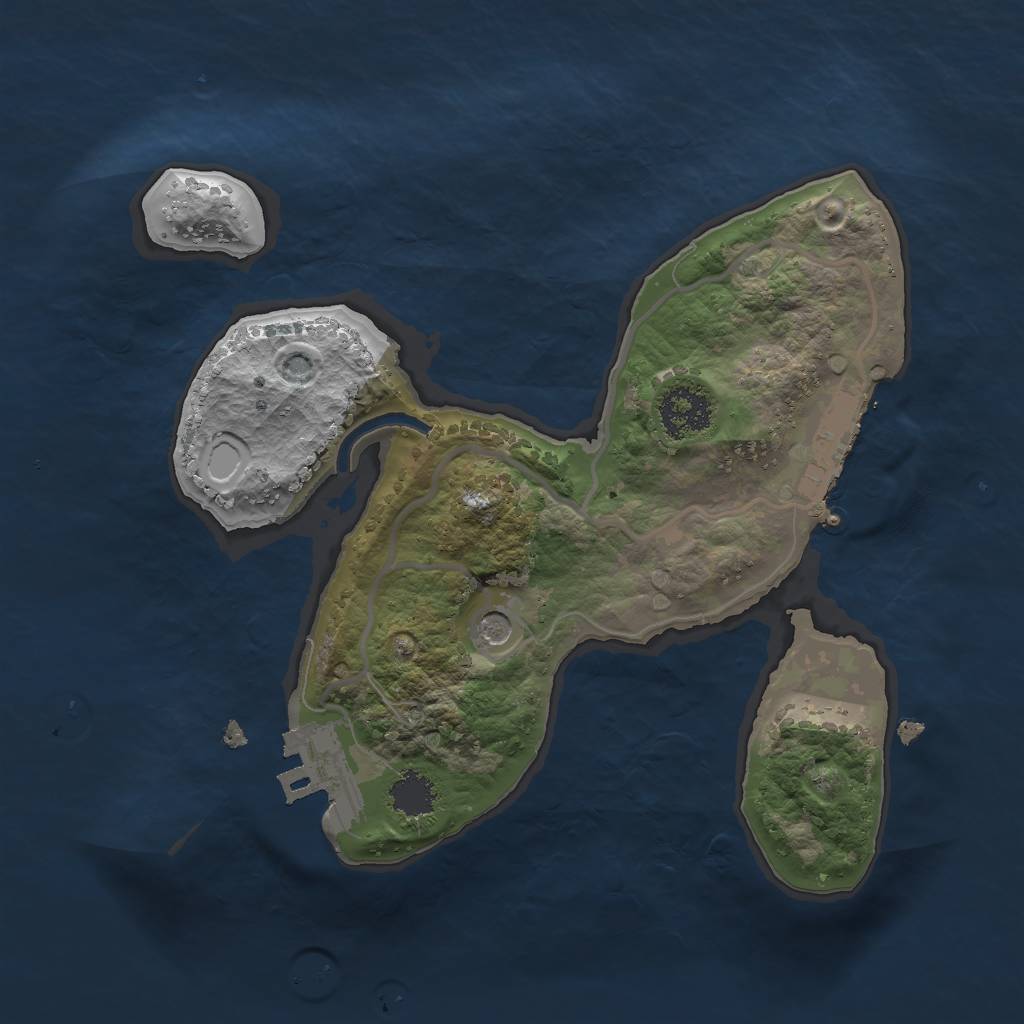 Rust Map: Procedural Map, Size: 2000, Seed: 159753, 8 Monuments