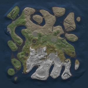 Thumbnail Rust Map: Procedural Map, Size: 3500, Seed: 2110, 15 Monuments