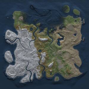 Thumbnail Rust Map: Procedural Map, Size: 4200, Seed: 1950026236, 14 Monuments