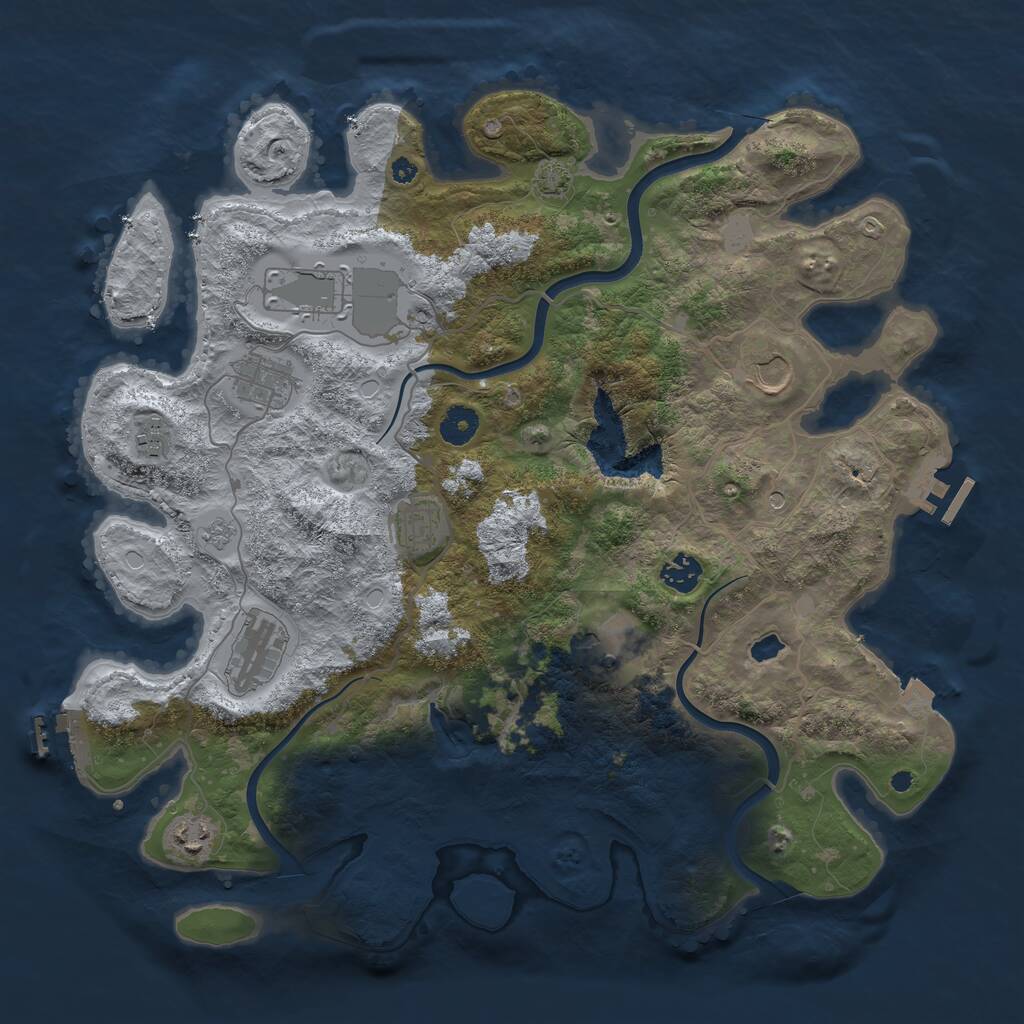 Rust Map: Procedural Map, Size: 4000, Seed: 479544, 15 Monuments