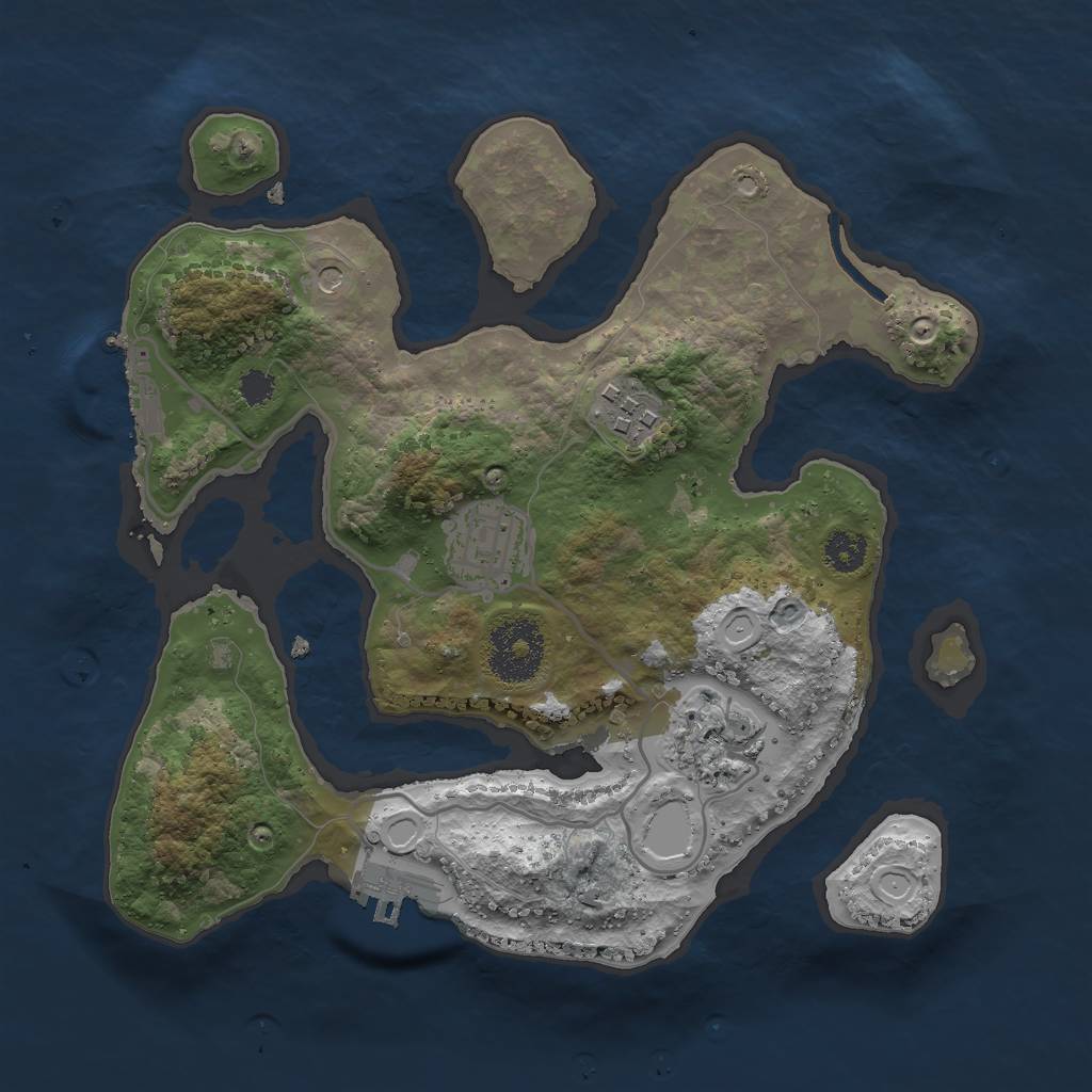 Rust Map: Procedural Map, Size: 2700, Seed: 2204, 11 Monuments