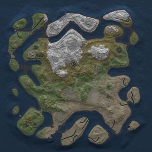 Thumbnail Rust Map: Procedural Map, Size: 4000, Seed: 909, 16 Monuments