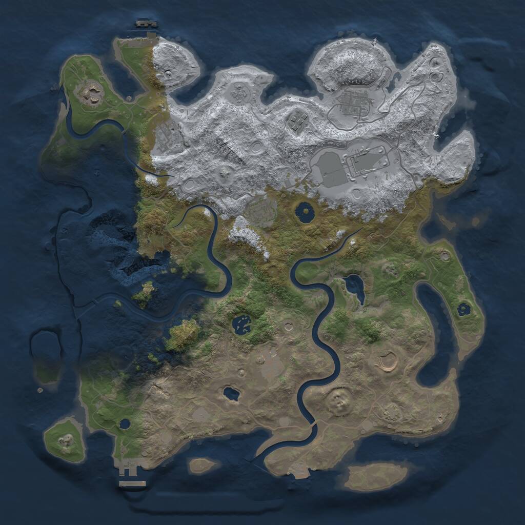 Rust Map: Procedural Map, Size: 4000, Seed: 192162, 15 Monuments