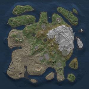 Thumbnail Rust Map: Procedural Map, Size: 3700, Seed: 519135003, 19 Monuments