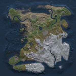 Thumbnail Rust Map: Procedural Map, Size: 3500, Seed: 1026072660, 14 Monuments