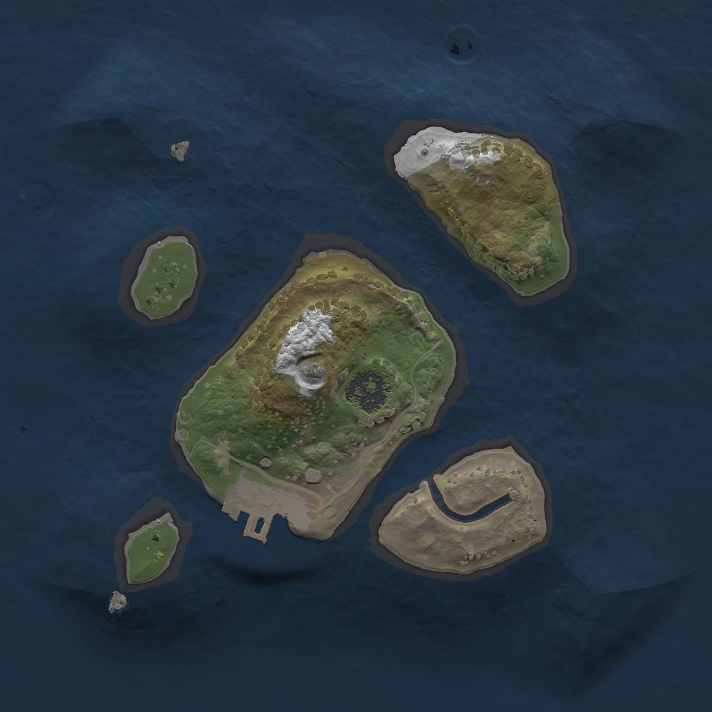 Rust Map: Procedural Map, Size: 1800, Seed: 909, 6 Monuments