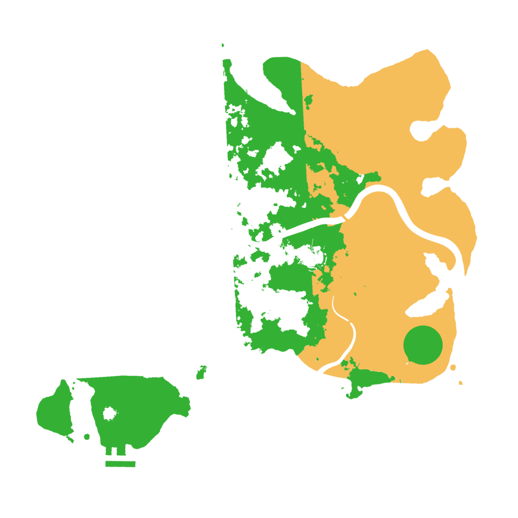 Biome Rust Map: Procedural Map, Size: 3500, Seed: 57621