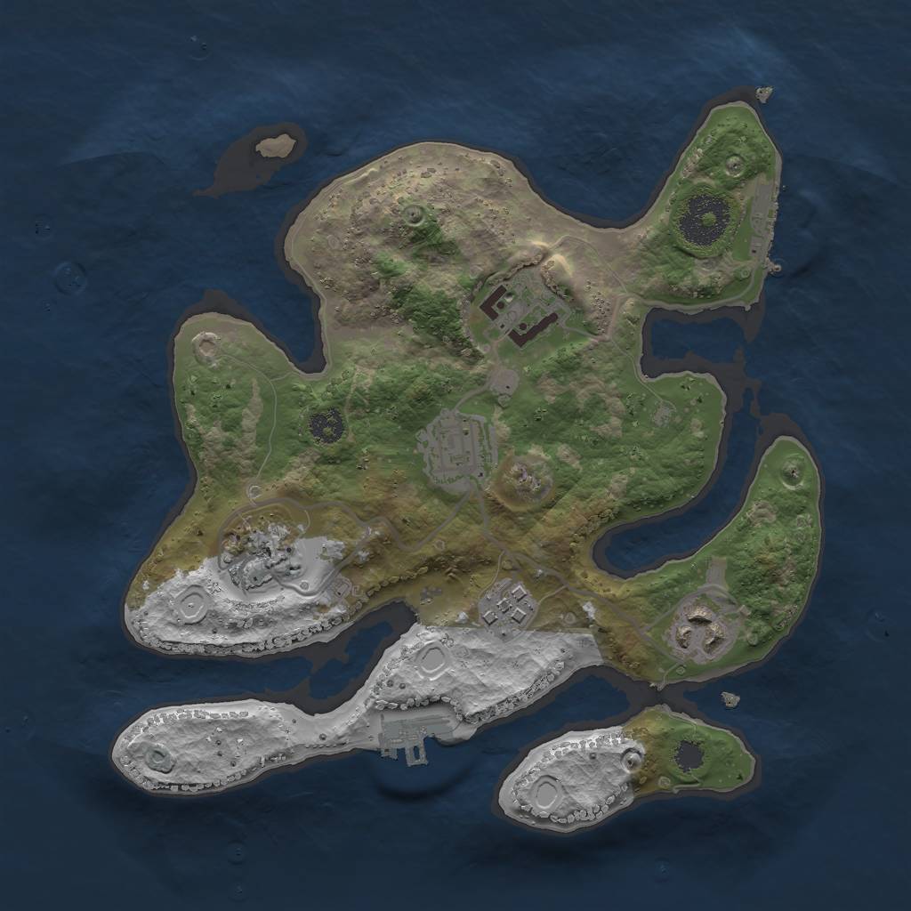 Rust Map: Procedural Map, Size: 2700, Seed: 1588243918, 12 Monuments