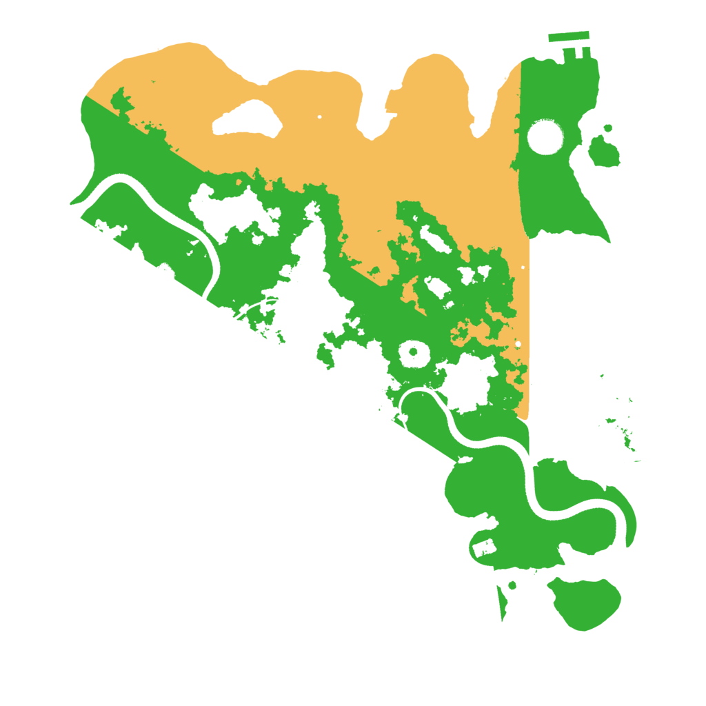 Biome Rust Map: Procedural Map, Size: 3500, Seed: 55996