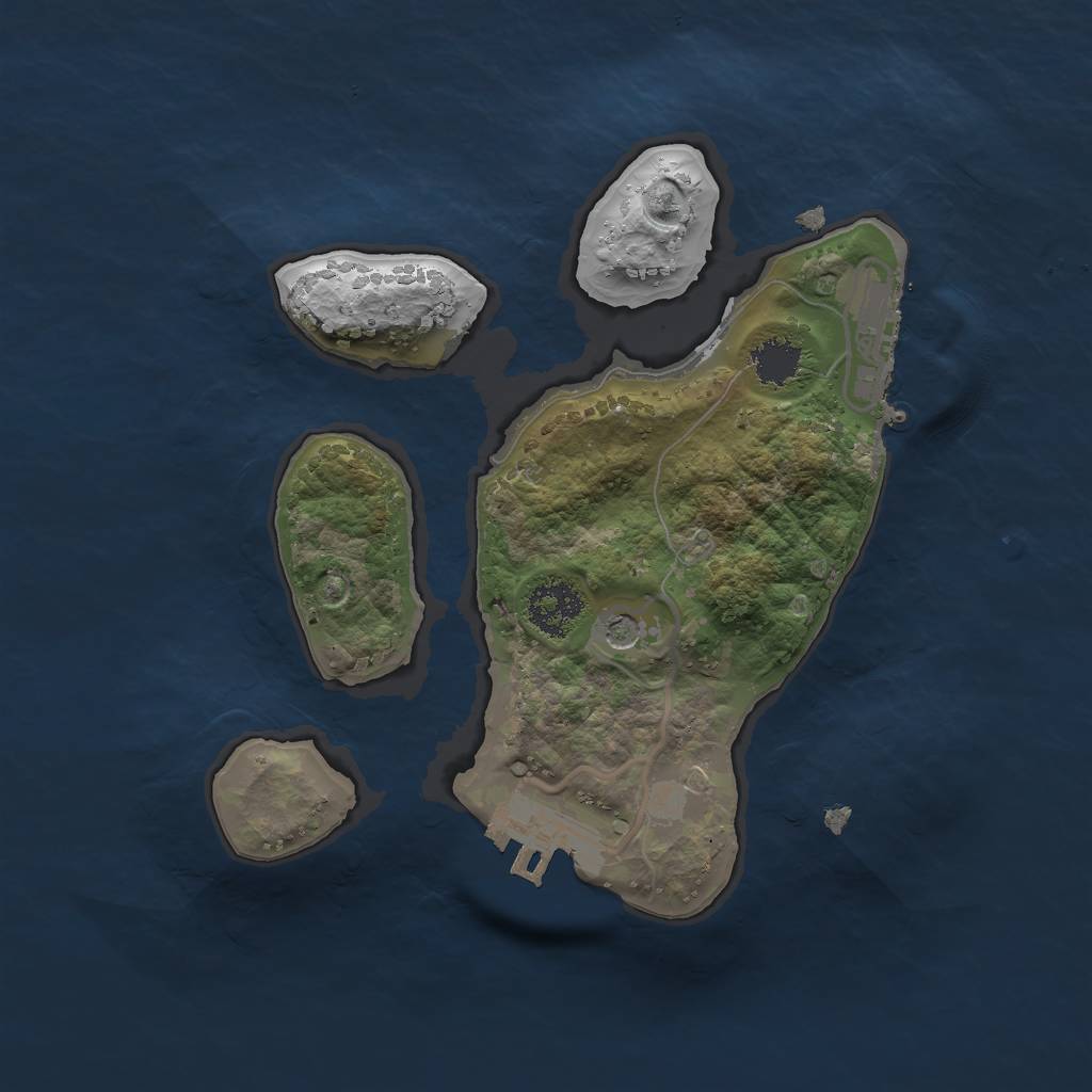 Rust Map: Procedural Map, Size: 2000, Seed: 688, 8 Monuments