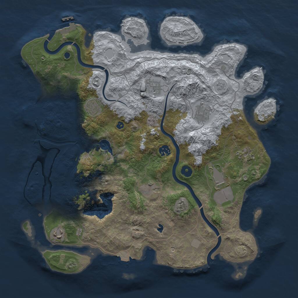 Rust Map: Procedural Map, Size: 4000, Seed: 924979259, 15 Monuments