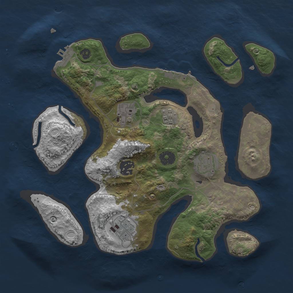 Rust Map: Procedural Map, Size: 2900, Seed: 3065, 12 Monuments