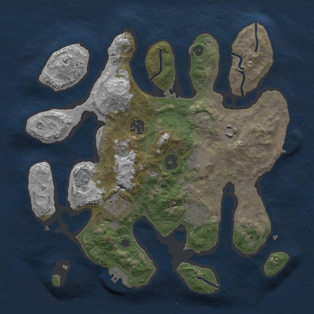 Rust Map: Procedural Map, Size: 3200, Seed: 585700812, 14 Monuments