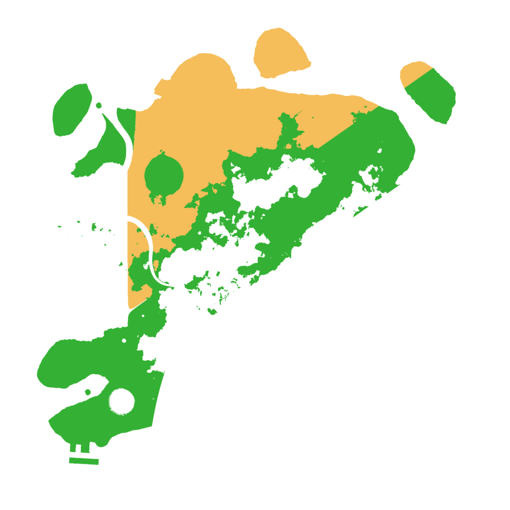 Biome Rust Map: Procedural Map, Size: 3500, Seed: 55986