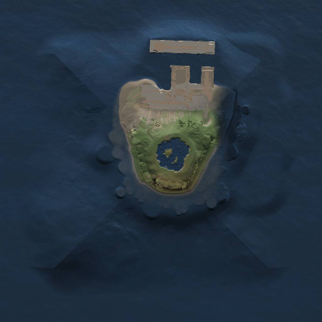 Rust Map: Procedural Map, Size: 1000, Seed: 1195998987, 2 Monuments