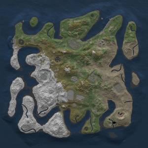 Thumbnail Rust Map: Procedural Map, Size: 4000, Seed: 2304451, 17 Monuments