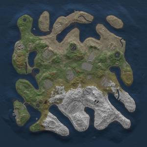 Thumbnail Rust Map: Procedural Map, Size: 3700, Seed: 596957037, 18 Monuments