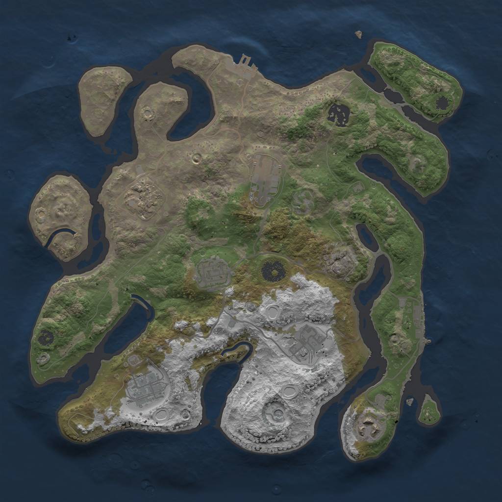 Rust Map: Procedural Map, Size: 3300, Seed: 790, 15 Monuments